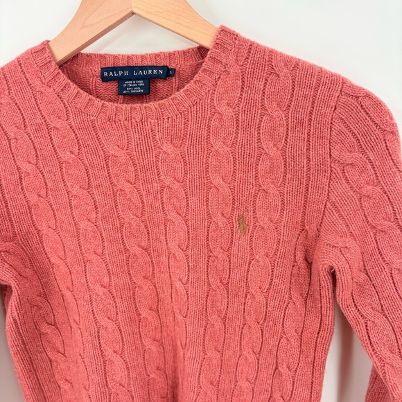 Ralph Lauren Wool Cashmere Cable Knit Pullover Sweater Small - Picture 3 of 4
